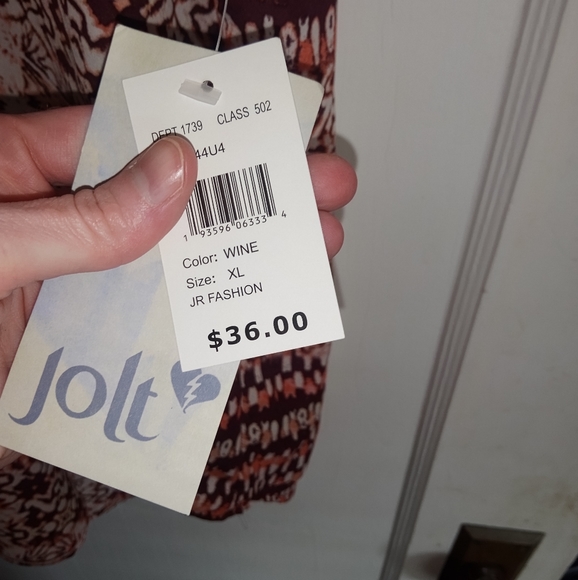 NWT Jolt Juniors Flowy Blouse XL - Picture 4 of 6